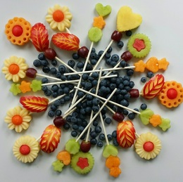 Fruit carving for kids party